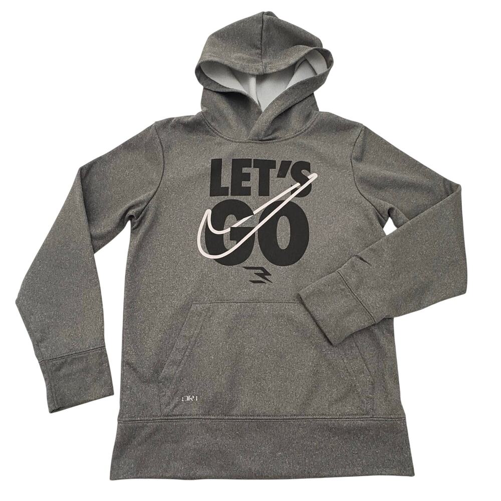 Nike 3BRAND by Russell Wilson Boys Small Pullover Hoodie Heathered Grey Sporty
